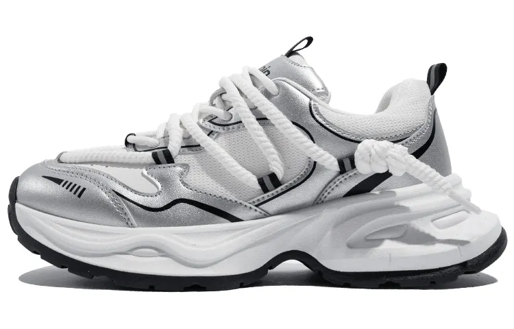 TUOPIN Synthetic Leather Abrasion Resistant Abrasion Resistant Low top Chunky Sneakers Women's