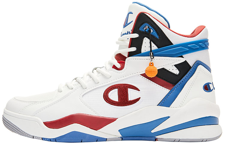 Champion Champ '95Rice High Sports High top Basketball Shoes Men's White Blue