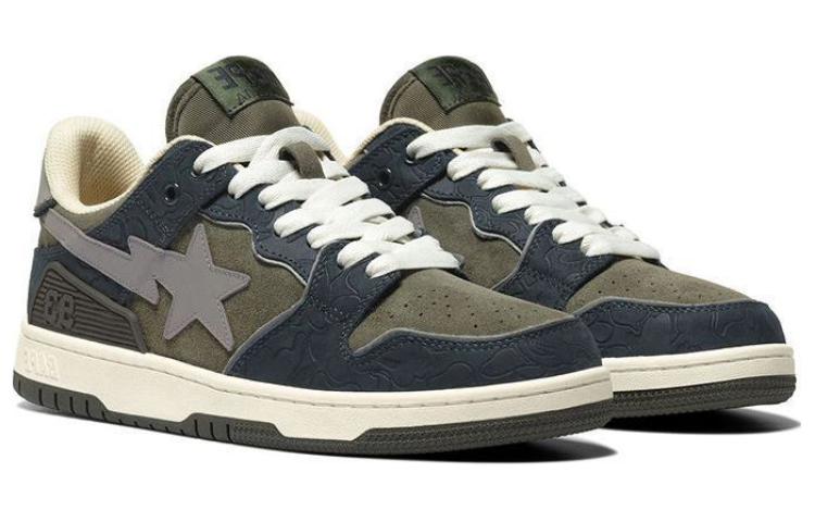 Женские кеды A BATHING APE A BATHING APE SK8 STA (оливковый) — 橄榄绿 — фото 4