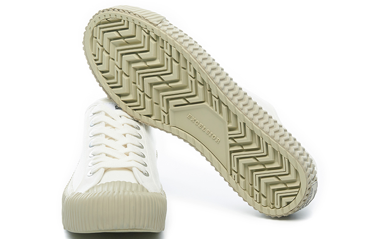 EXCELSIOR Cookie Shoes BOLT LO Classic Platform Anti-Slip Wear-Resistant Low-Top Canvas Shoes Unisex Gray Green