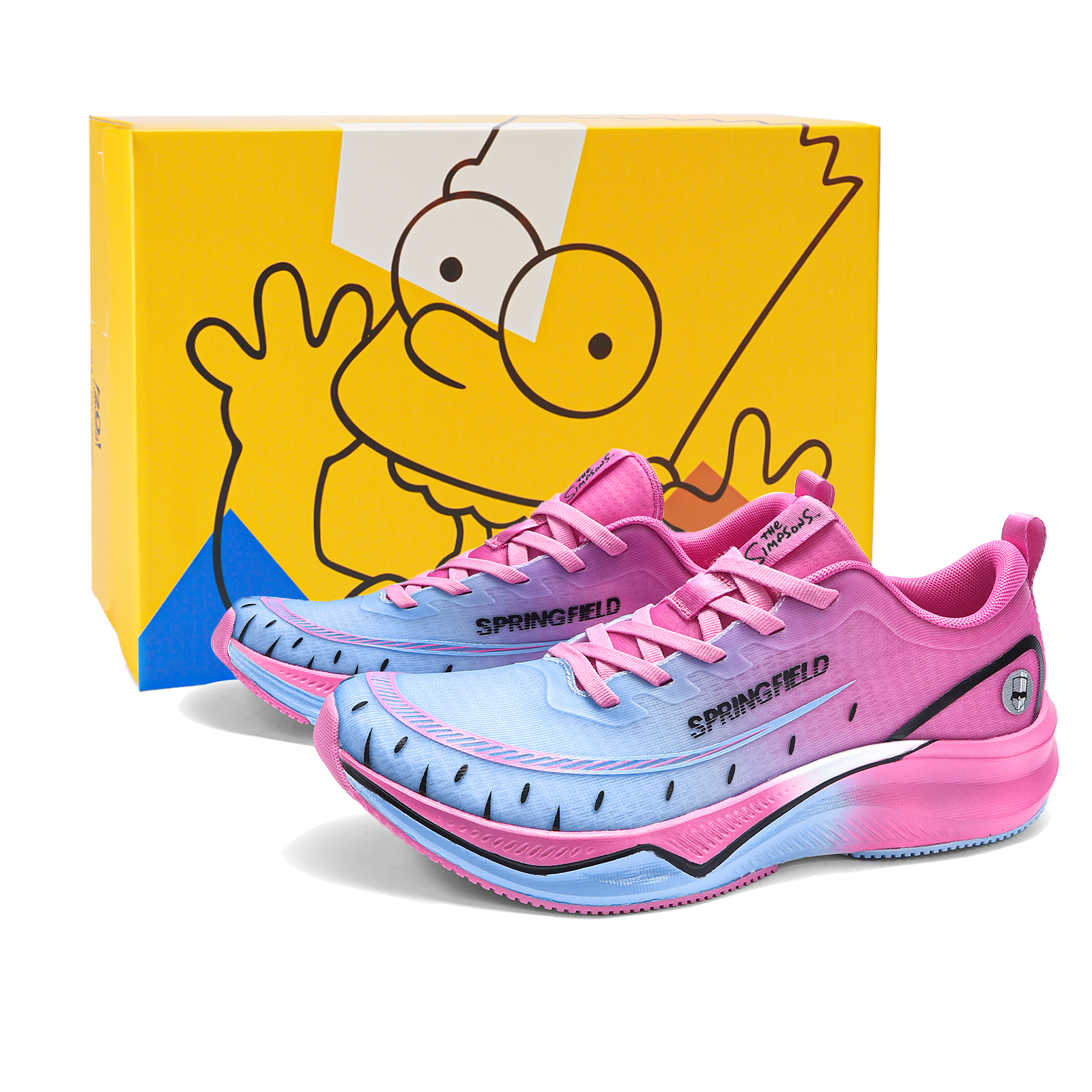 Кроссовки The Simpsons (бело-зелено-розовые)