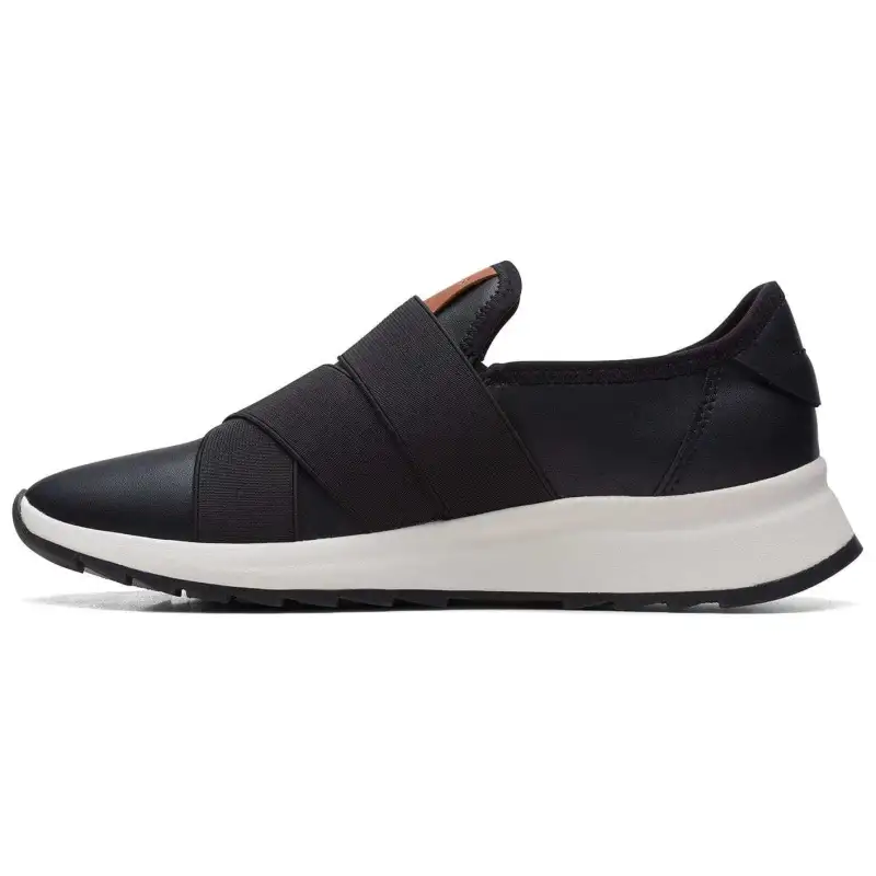 Clarks Cow Leather Comfortable Round Toe Low top Casual Shoes Women's Black