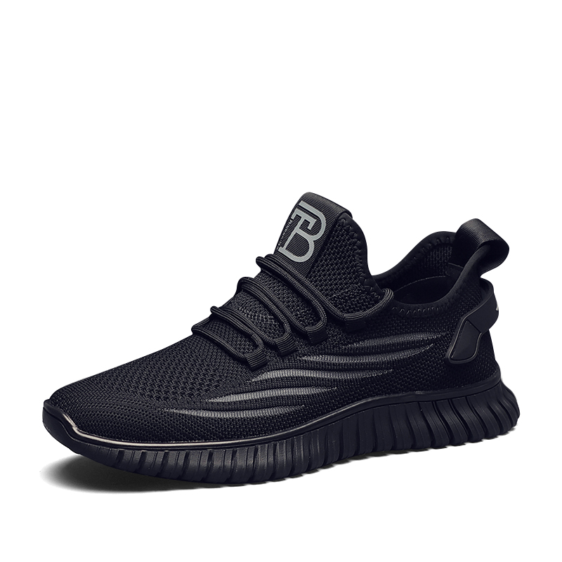Bansley Fabric Breathable Lightweight Breathable And Lightweight Low top Running Shoes Men’s Black