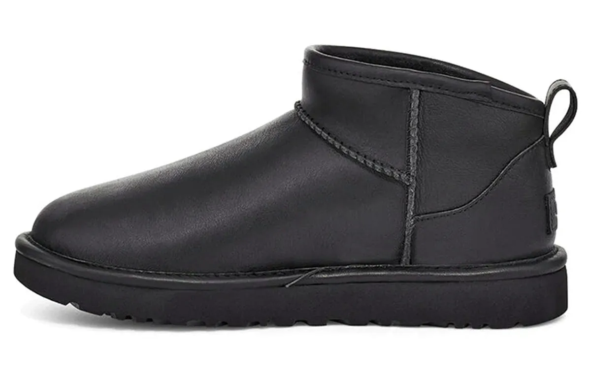 UGG Classic Ultra Mini Leather 'Black' Women's