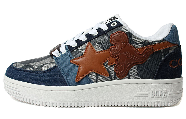 Мужские кеды A BATHING APE A BATHING APE × COACH/ BAPE STA (синий)