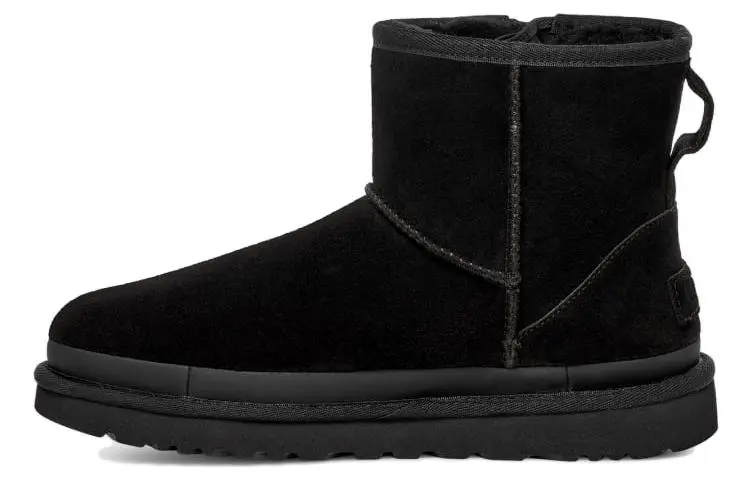 UGG Classic Mini Zipper Tape Logo Boot 'Black' Women's