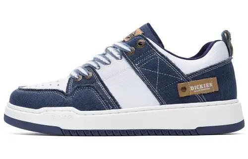 Dickies Slip Resistant Abrasion Resistant Low top Skateboard Shoes Men's White Blue