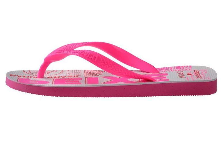 Farm Rio x Havaianas Abrasion Resistant Slip Resistant Flip Flops Women's Gray Pink