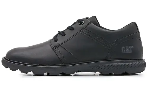 CAT OLY 2.0 Collection Leather Cushioning Abrasion Resistant Lightweight Low top Casual Shoes Men's Black