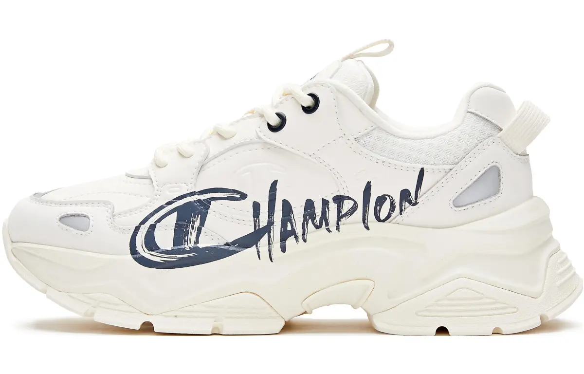 Champion Champ 19 Street Textile, Synthetic Leather Low top Chunky Sneakers Men's Beige