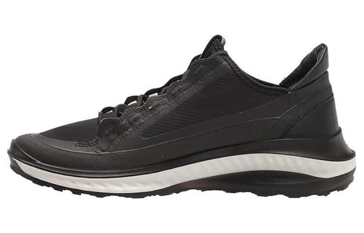Ecco St 360 Cow Leather Cushioning Slip Resistant Abrasion Resistant Low top Casual Shoes Men's Black