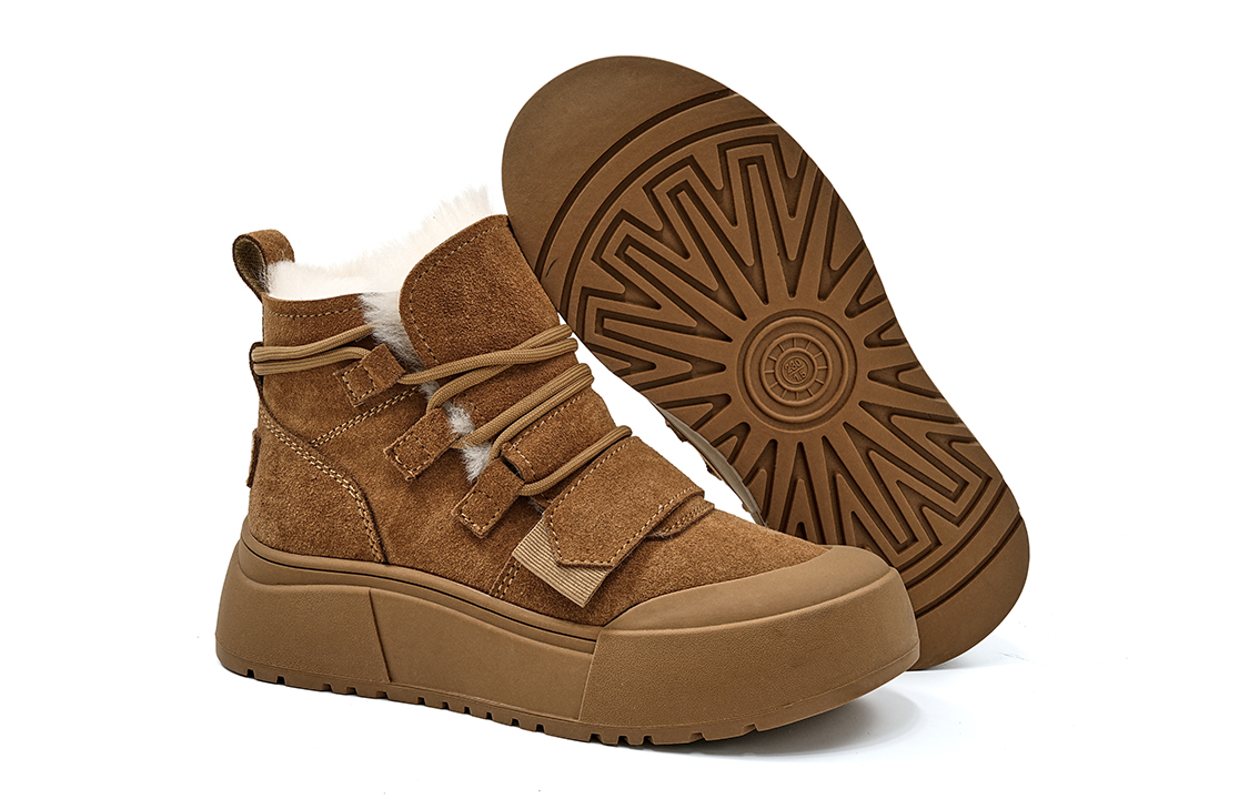 EBLAN Snow Boots Women's Apricot