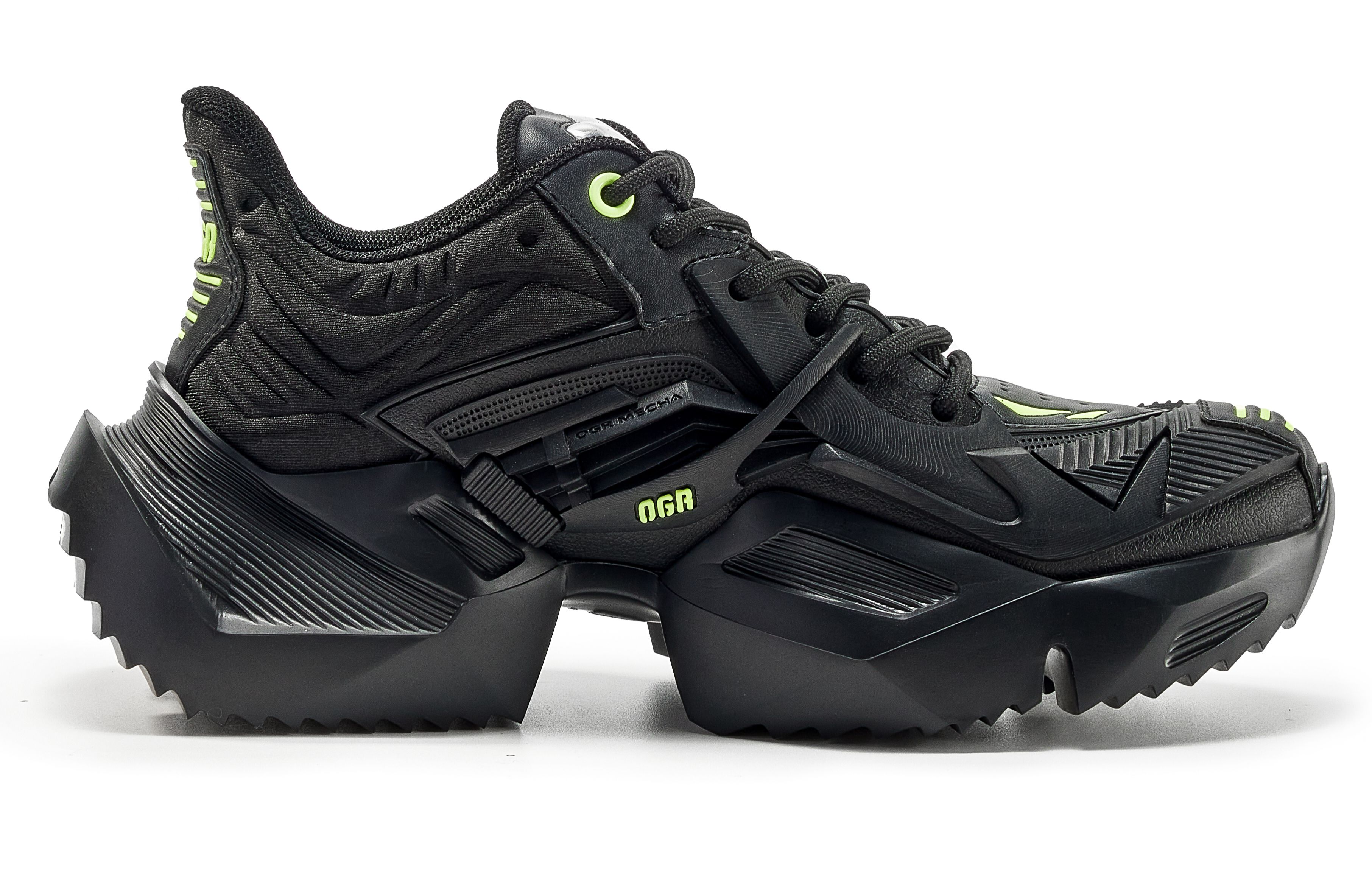 OGR Mecha 2.0 Collection Low top Chunky Sneakers Unisex Hardcore Black