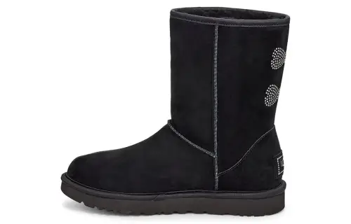UGG Classic Short Crystal Snow Boots Black Women's
