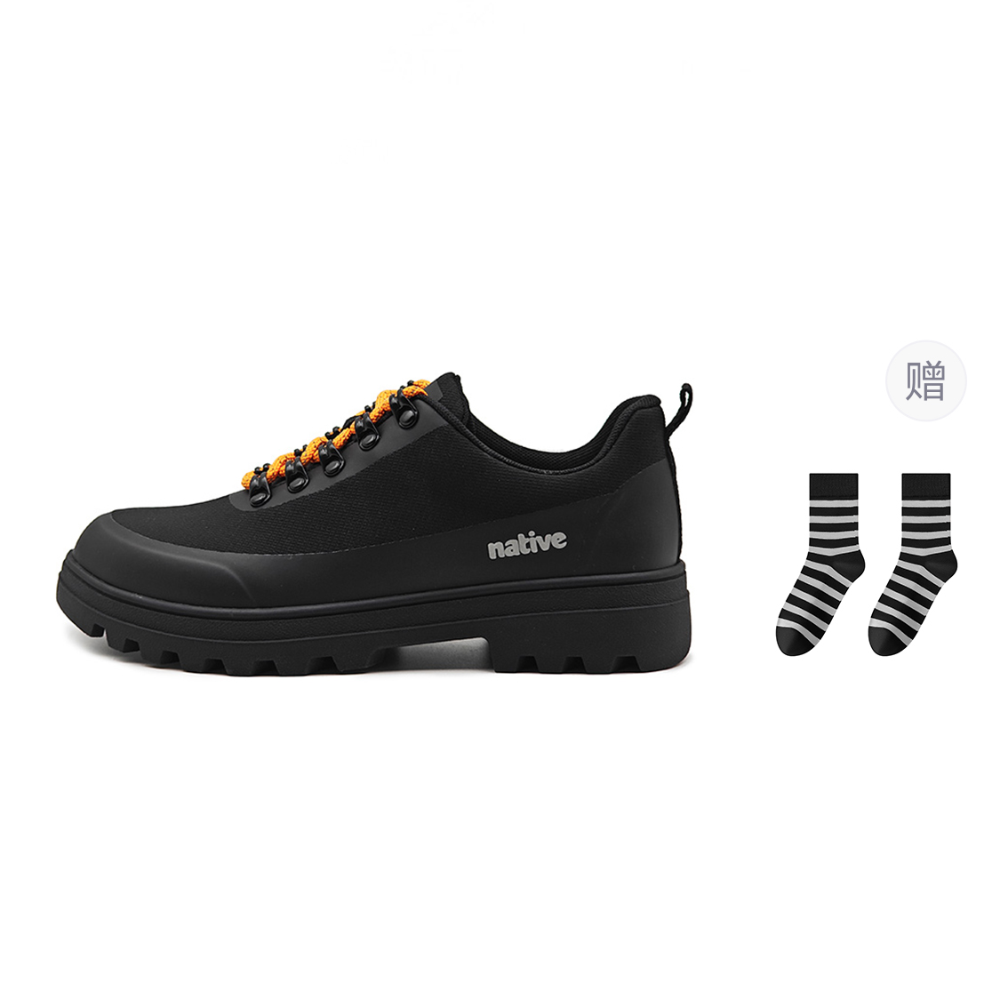 Кроссовки Native Shoes (черно-серые)