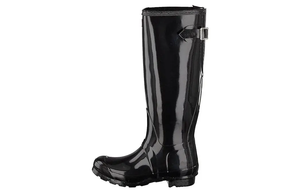 HUNTER Waterproof Knee high Boots Low Heel Women's Black