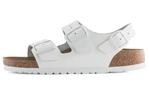 Birkenstock Leather Beach Sandals Unisex White Regular