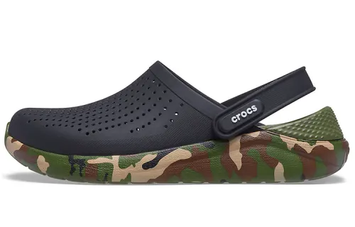 Crocs LiteRide Shoe Printing Classic Sandals Unisex Black