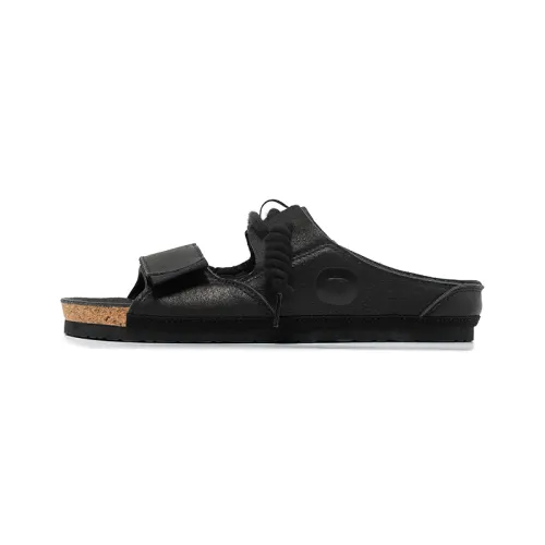 OETZI Top Grain Cow Leather Stylish Sandal Unisex Black
