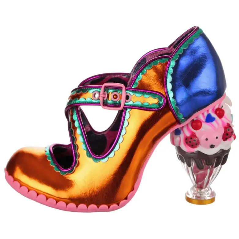 IRREGULAR CHOICE Pu High Heels 10cm Women's Blue Orange