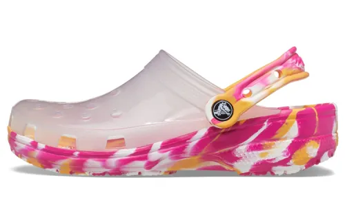 Crocs Classic Translucent Marbled Clogs 'Transparent Pink'