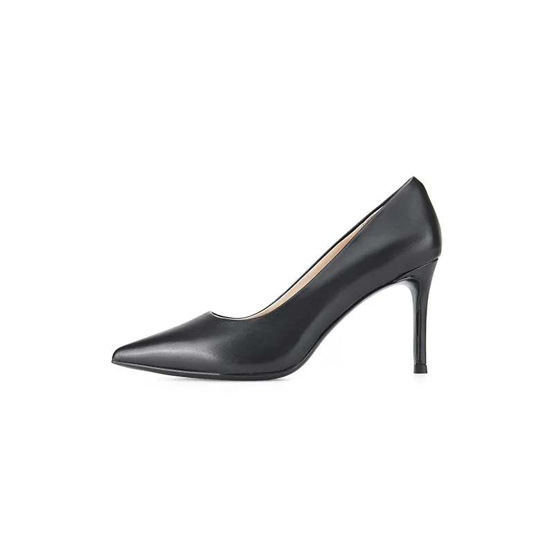 D FUSE SCANDINAVIA Top Grain Cow Leather Slim Heel High Heels 8.5cm Women's
