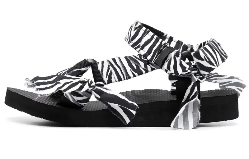 Arizona Love Trekky Zebra-print Gauze Sandals