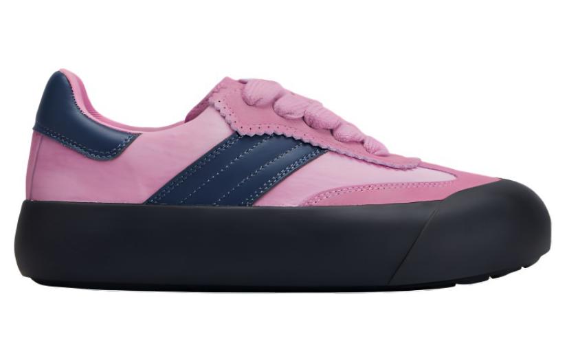 GOOD BAI Textile, Cow Leather Low top Skateboard Shoes Pink