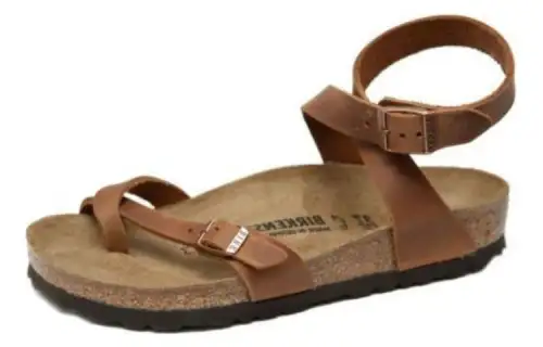 Birkenstock Leather Beach Sandals Women's Brown Regular