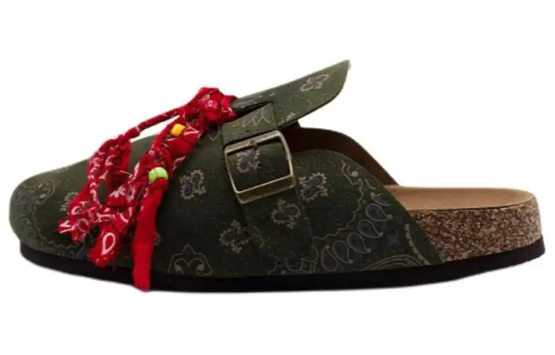Arizona Love Suede Closed Toe Slippers Women's Dark Green
