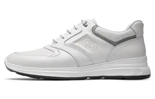 Chrisdien Deny Top Grain Cow Leather Outdoor Sports Low top Casual Shoes Men's White