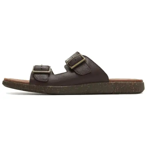 Clarks Slide Slippers Men's Dark Brown
