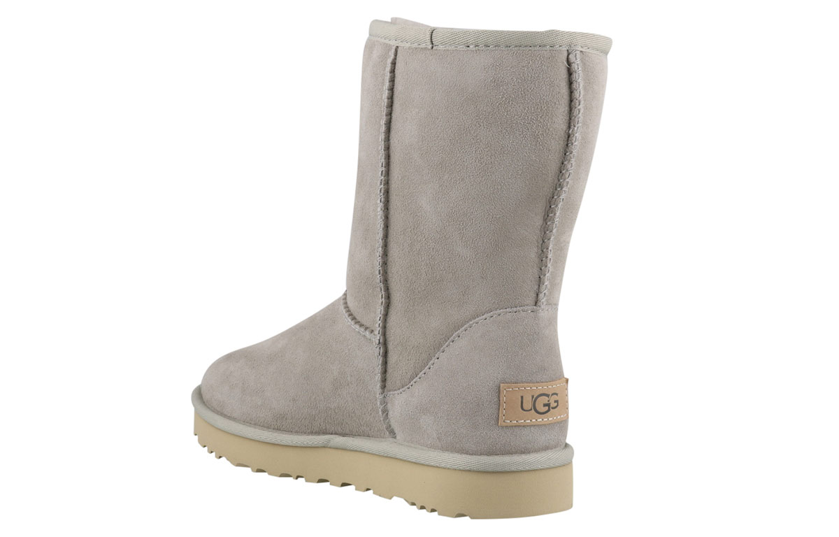 Женские сапоги UGG Classic Short II (серо-белые) — фото 5
