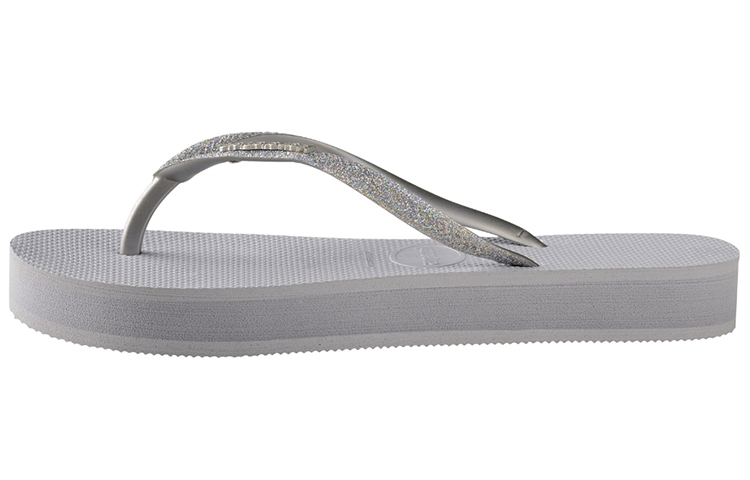 Havaianas Slim Flatform Shine Stylish Sandal Women's Silver Gray