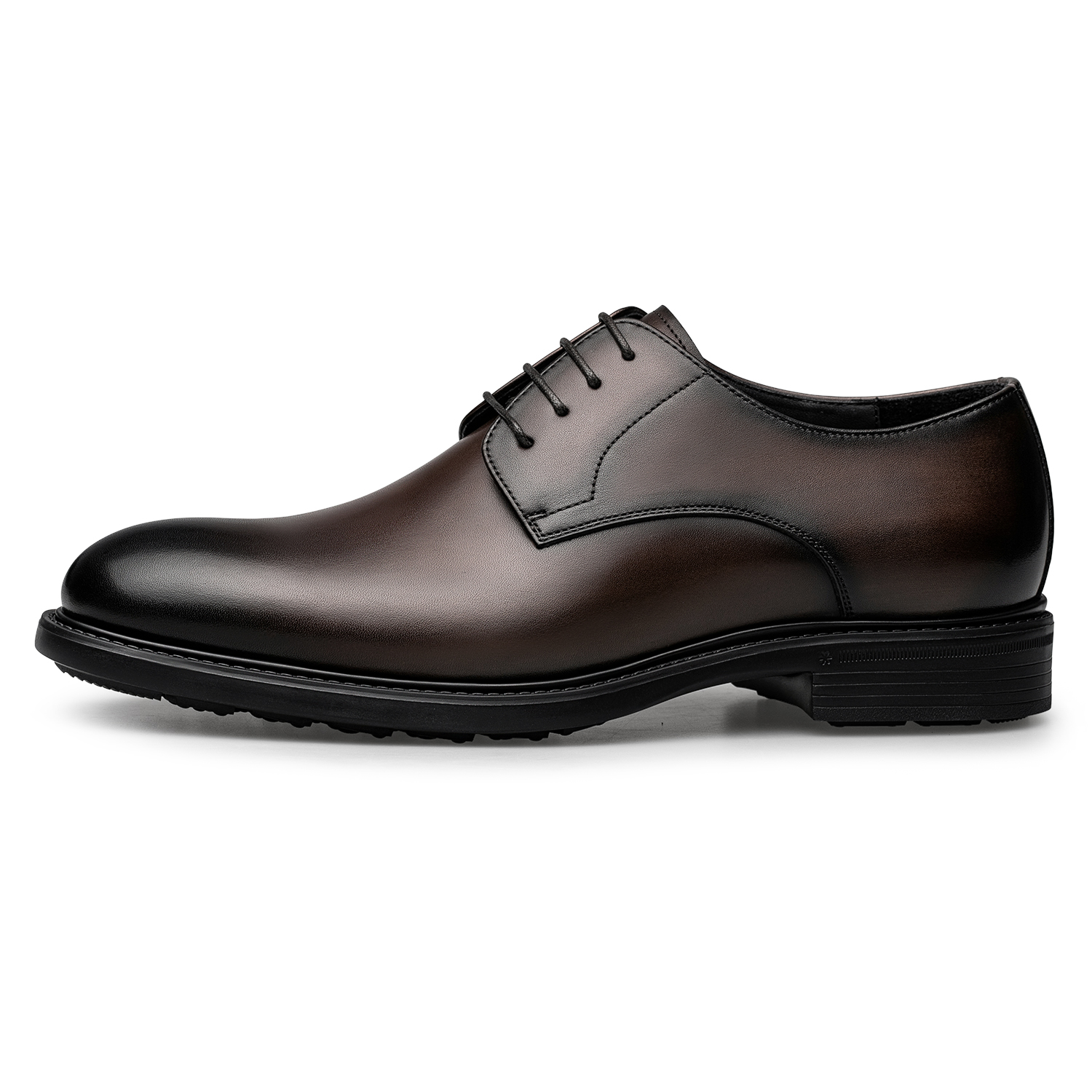 ZRO Zero Degree Classic Light Luxury Shock Absorbing Thick Sole Slimming Legs Long Comfortable Wear-Resistant Non-Slip Increased Height Versatility Lightweight Workplace Outdoor Wear Commuting Formal Leather Shoes 2.8cm Men's Style