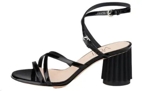 AGL Leather One Strap Sandals 7cm Women's Black