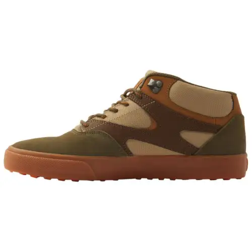 DC Shoes Leather Mid top Skateboard Shoes Men's Brown
