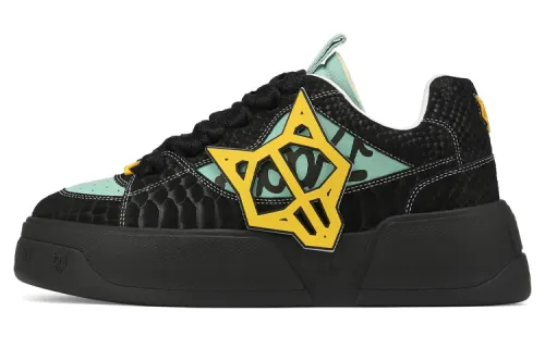 Naked Wolfe Kosa Leather Stylish Skateboarding Shoes Men's Black