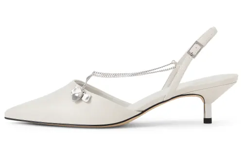 CHARLES&KEITH Small Ck Pu One Strap Sandals 5.3CM Women's