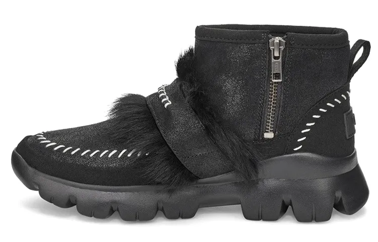 UGG Fluff Punk Ankle Boot 'Black' Women's