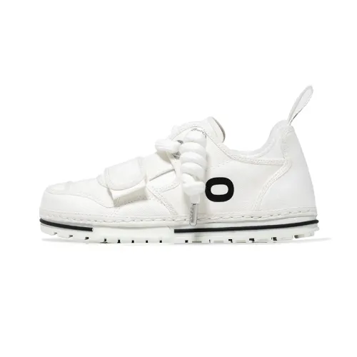 OETZI Fabric Stylish Skateboarding Shoes Unisex White