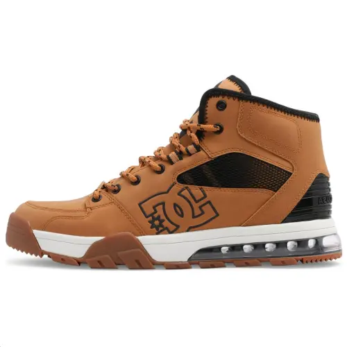 DC Shoes Leather Cushioning, Wear Resistant High top Mountaineering Shoes Men's Brown
