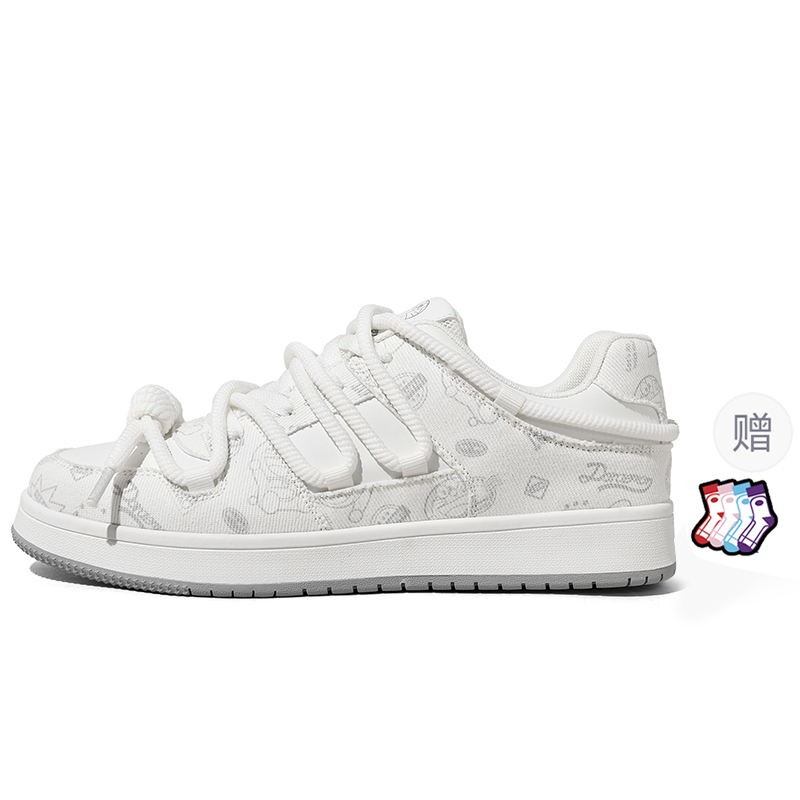 DoraemonA Box Limited Edition, Puffy Shoes Low top Skateboard Shoes Unisex