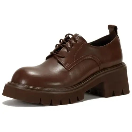 Teenie Weenie Cow Leather Casual Shoes 7cm Women's Brown