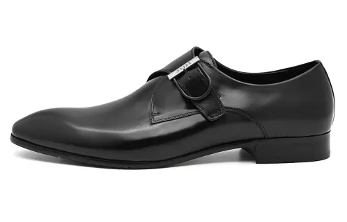 PEDRO Dress Shoes Men's Low Top Black/Dark Umber