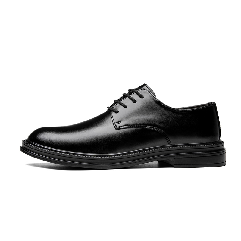 CARTELO Cow Split Leather Dress Shoes Men's Black