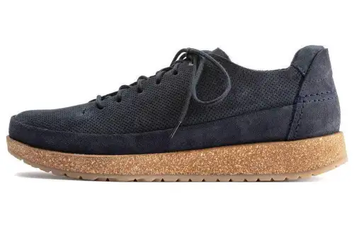 Birkenstock Split Suede Low top Casual Shoes Unisex Midnight Blue Regular