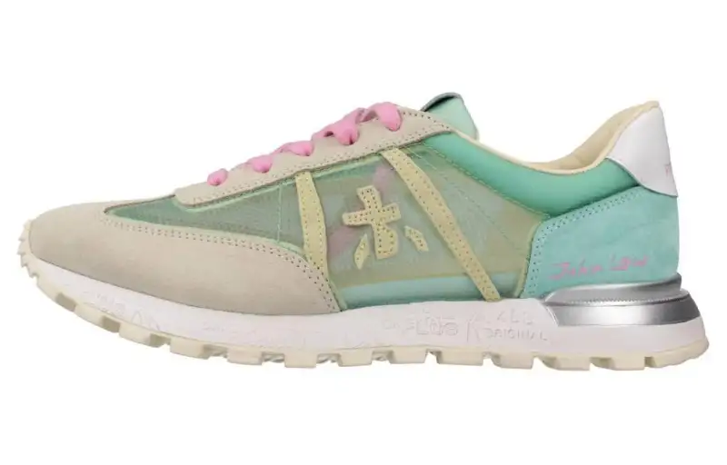 PREMIATA Leather Low top Casual Shoes Women's Mint Green