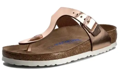 Birkenstock Gizeh Softbed Metallic Cooper Women's