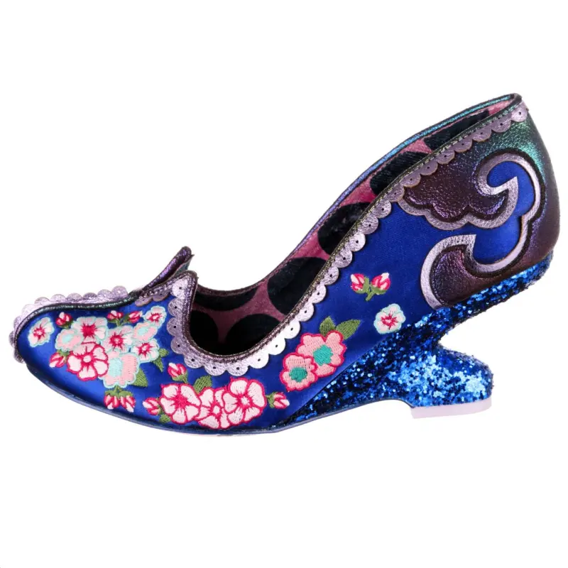 IRREGULAR CHOICE Pu Cut Out Heel High Heels 6.9cm Women's Blue